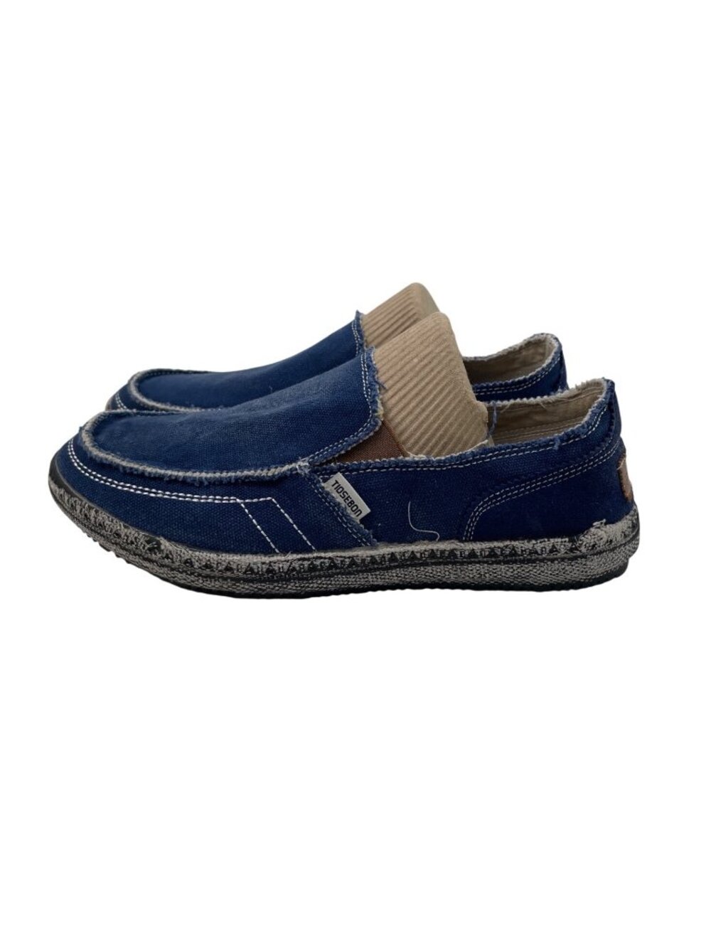 Tiosebon Canvas Slip-On Shoes Blue Casual Lightweight Womens Size 8.5